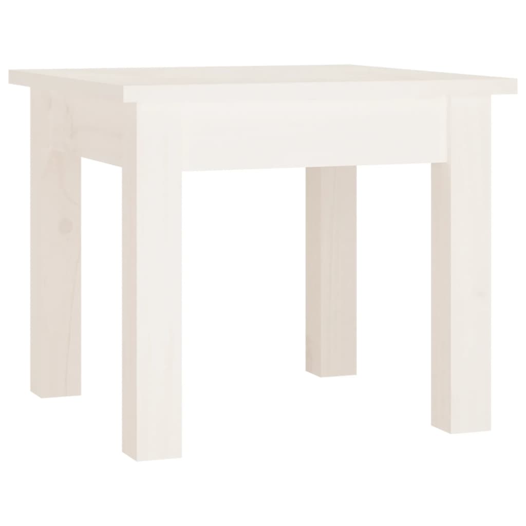 Table basse Blanc 35x35x30 cm Bois massif de pin - Tables basses