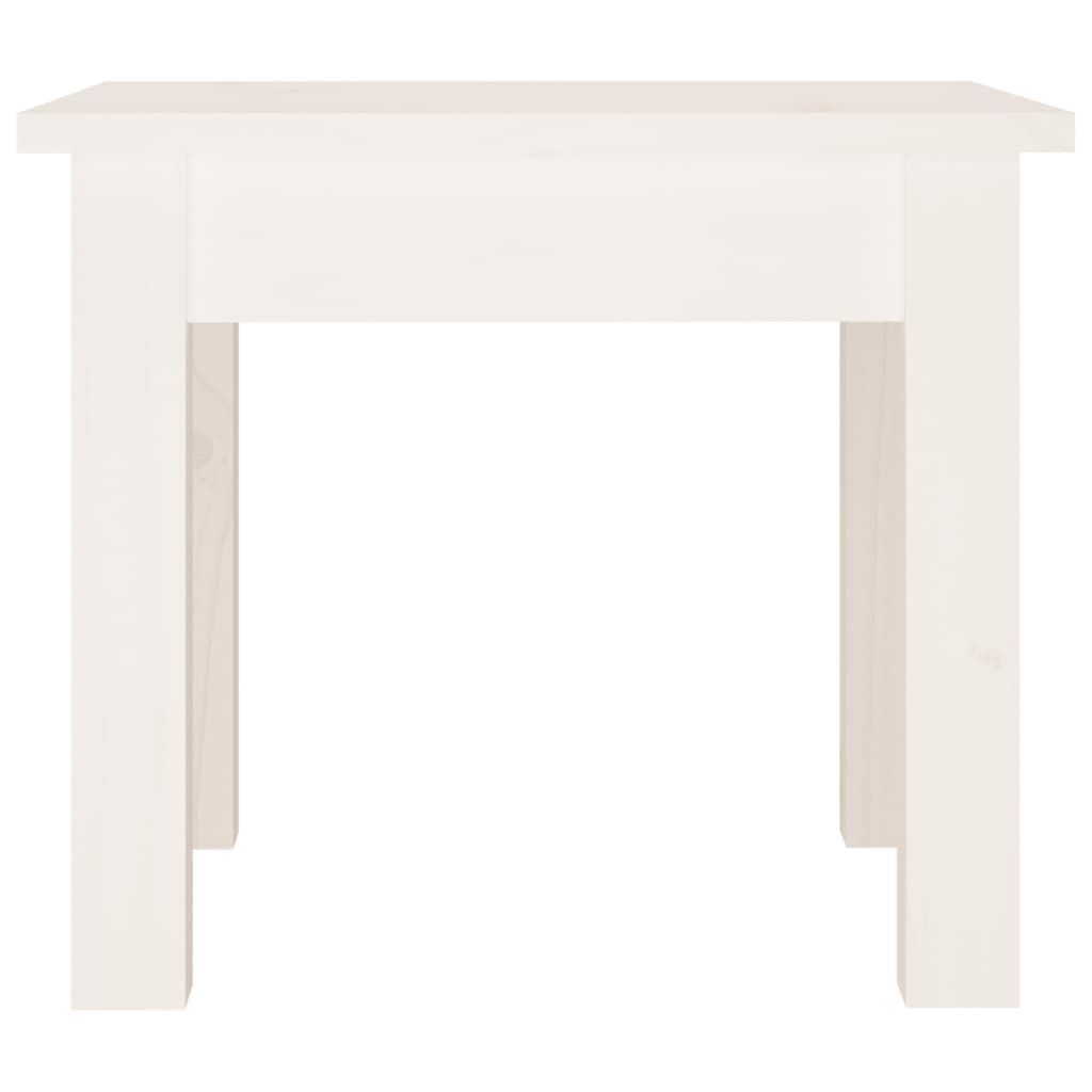 Table basse Blanc 35x35x30 cm Bois massif de pin - Tables basses