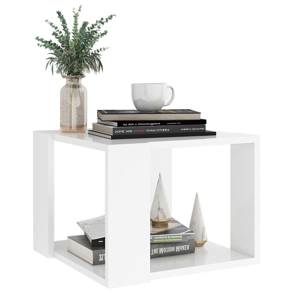 Table basse Blanc 40x40x30 cm Bois d’ingénierie - Tables basses