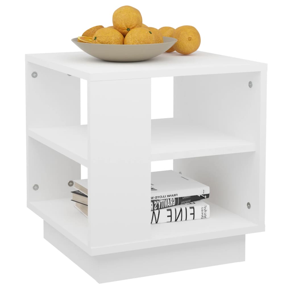 Table basse Blanc 40x40x43 cm Bois d’ingénierie - Tables basses