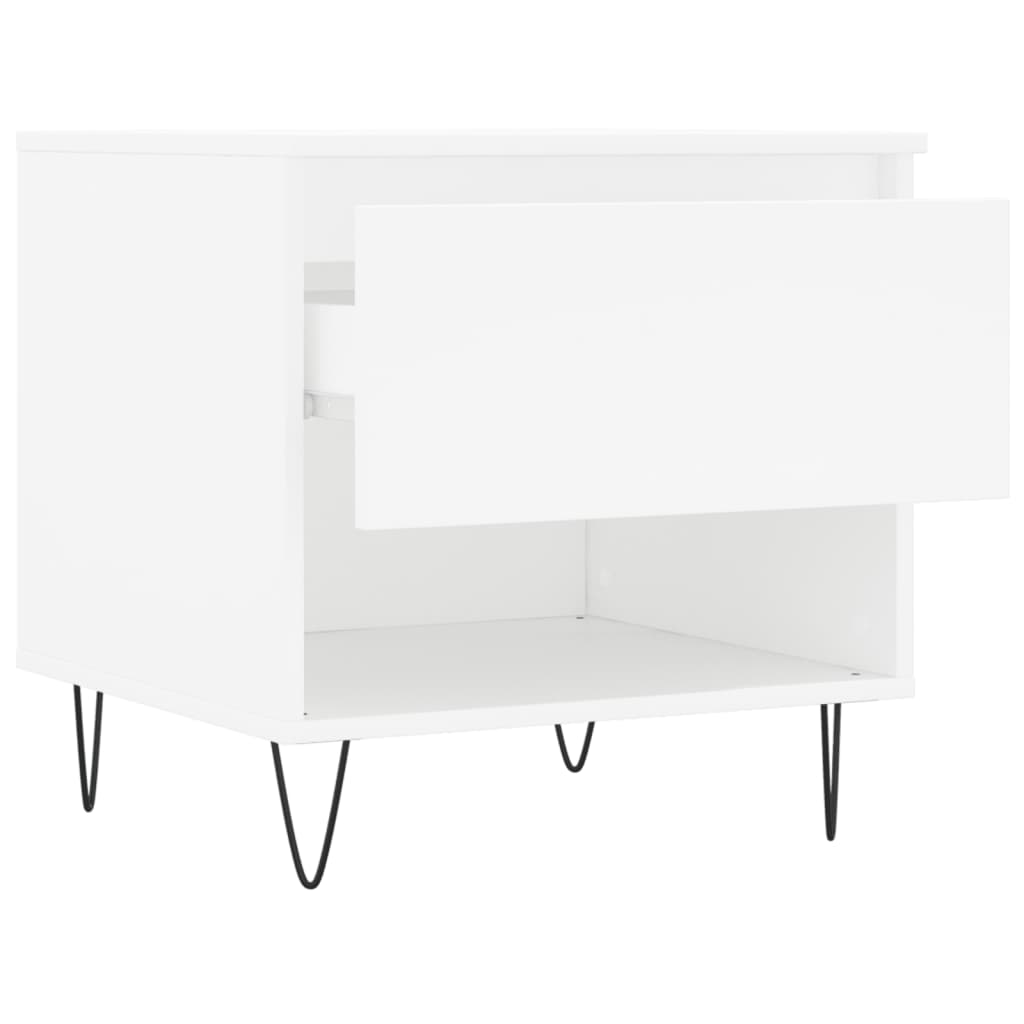 Table basse blanc 50x46x50 cm bois d’ingénierie - Tables basses