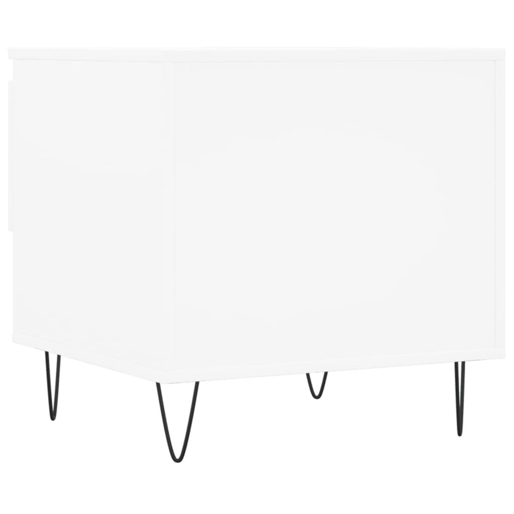 Table basse blanc 50x46x50 cm bois d’ingénierie - Tables basses