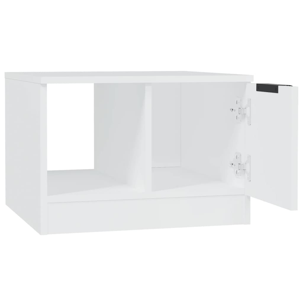 Table basse Blanc 50x50x36 cm Bois d’ingénierie - Tables basses