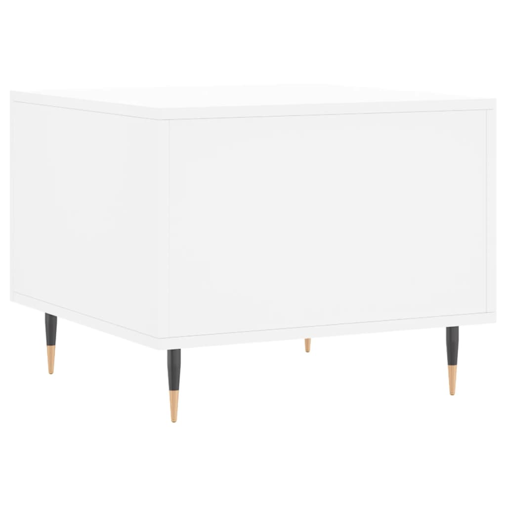 Table basse blanc 50x50x40 cm bois d’ingénierie - Tables basses