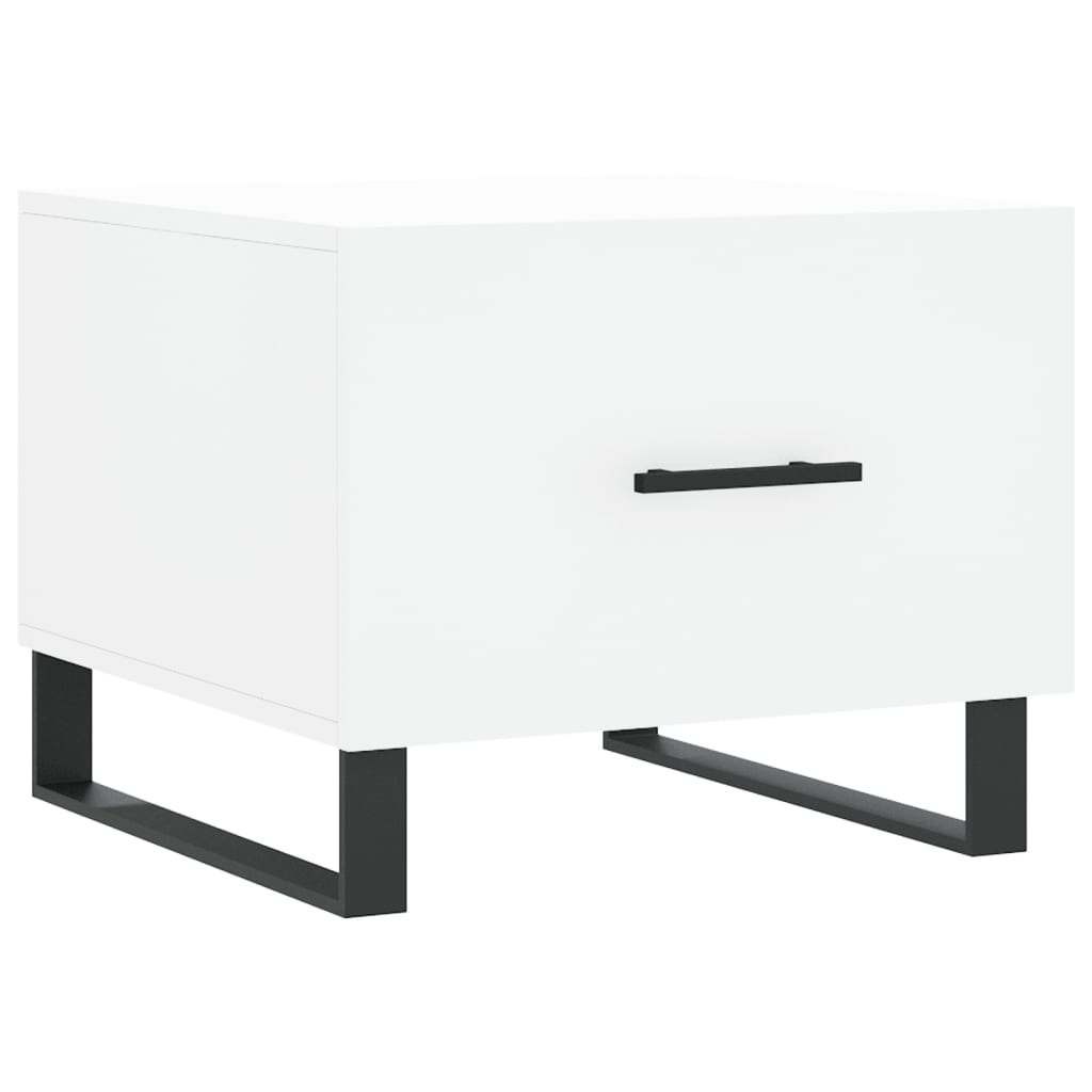 Table basse blanc 50x50x40 cm bois d’ingénierie - Tables basses