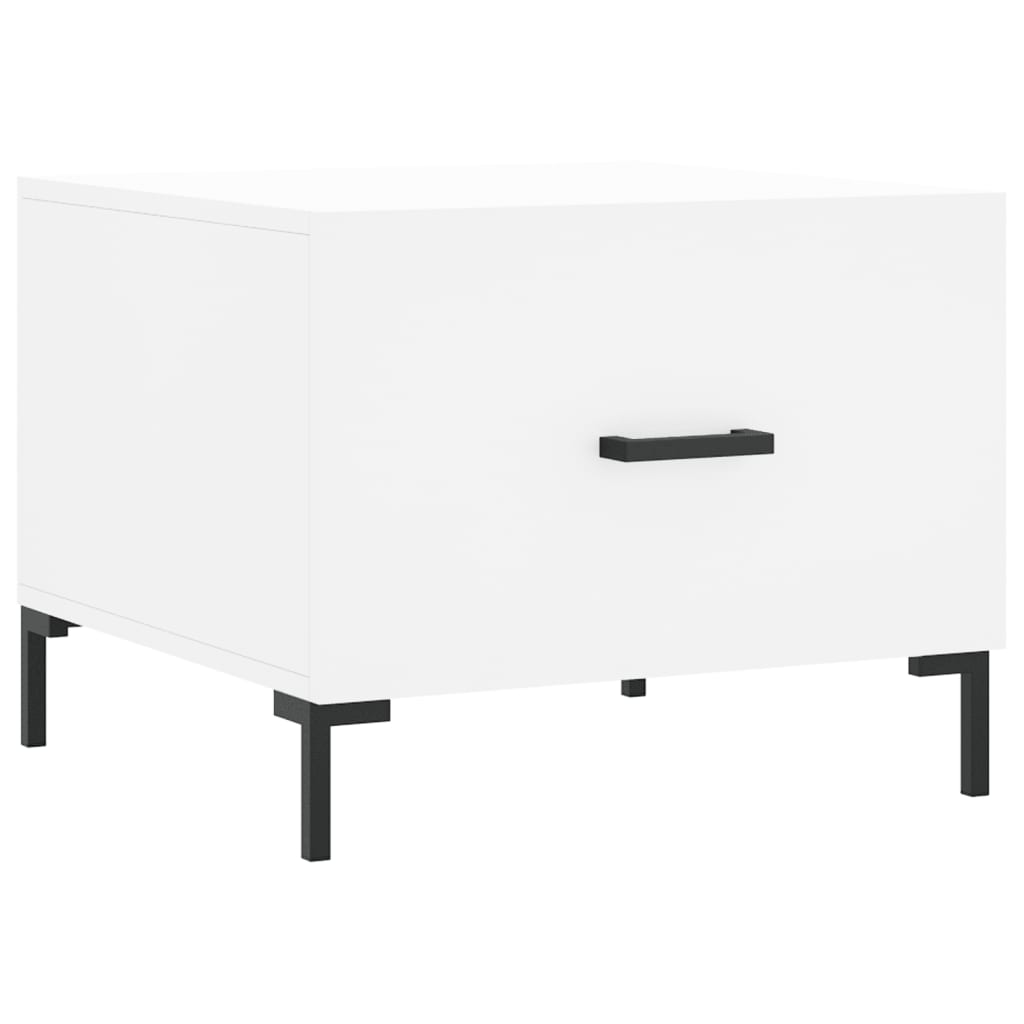 Table basse blanc 50x50x40 cm bois d’ingénierie - Tables basses