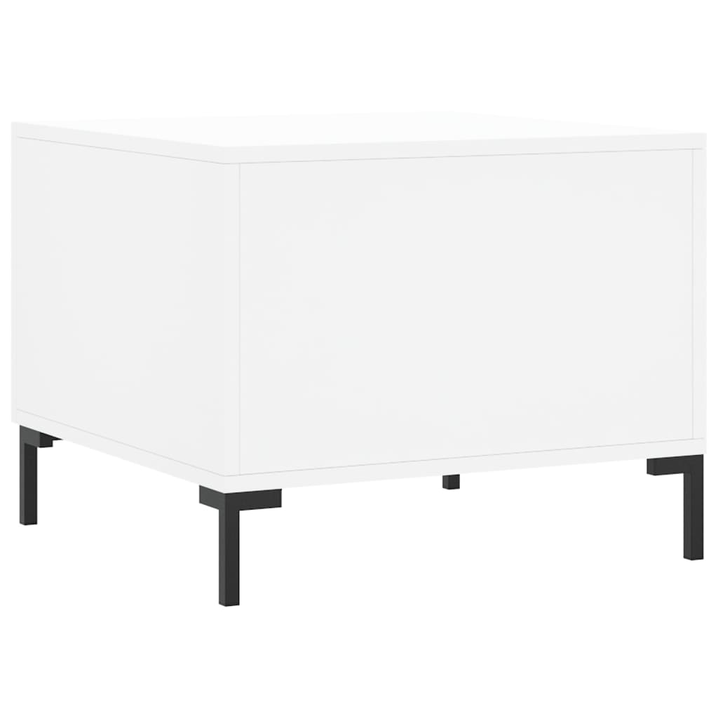 Table basse blanc 50x50x40 cm bois d’ingénierie - Tables basses