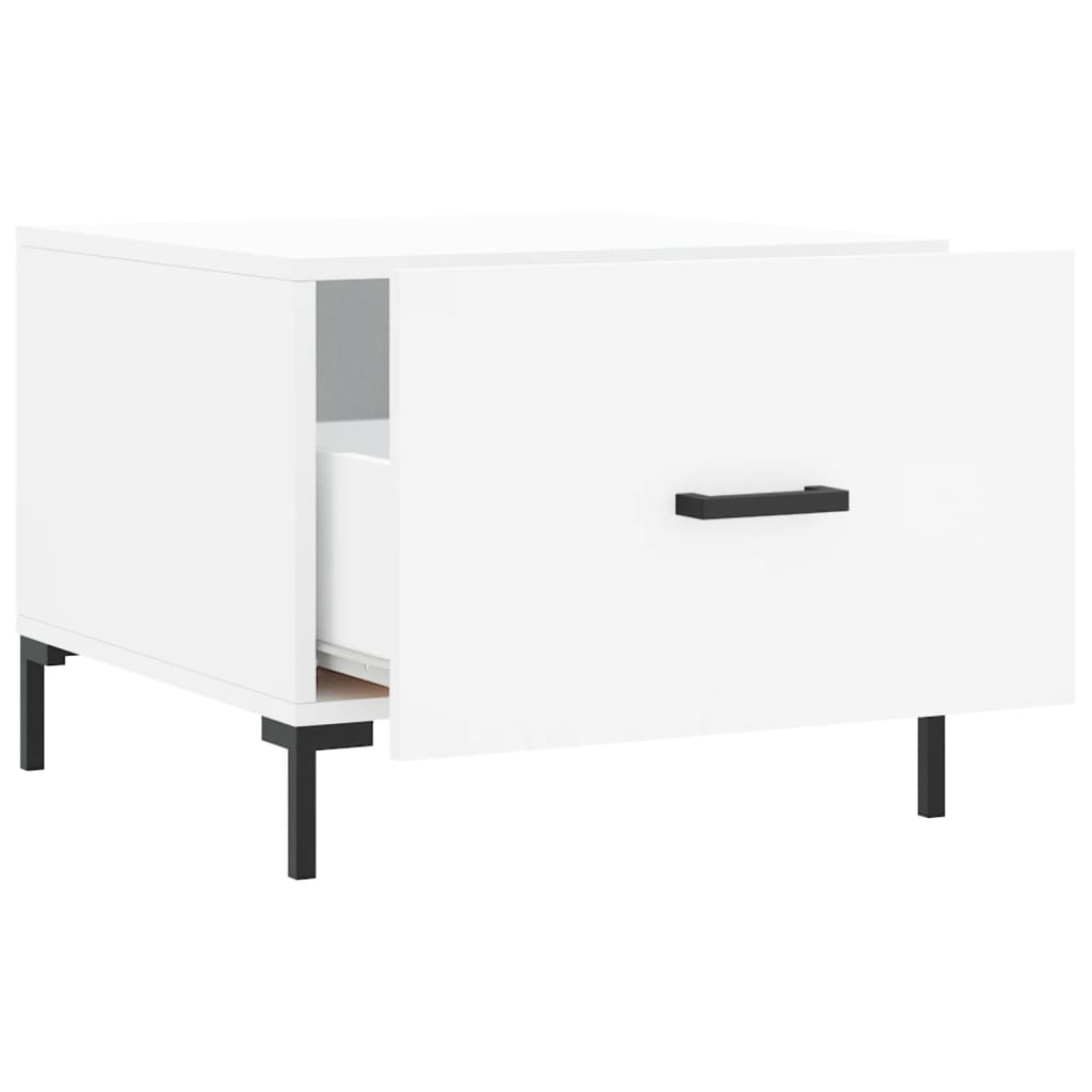 Table basse blanc 50x50x40 cm bois d’ingénierie - Tables basses