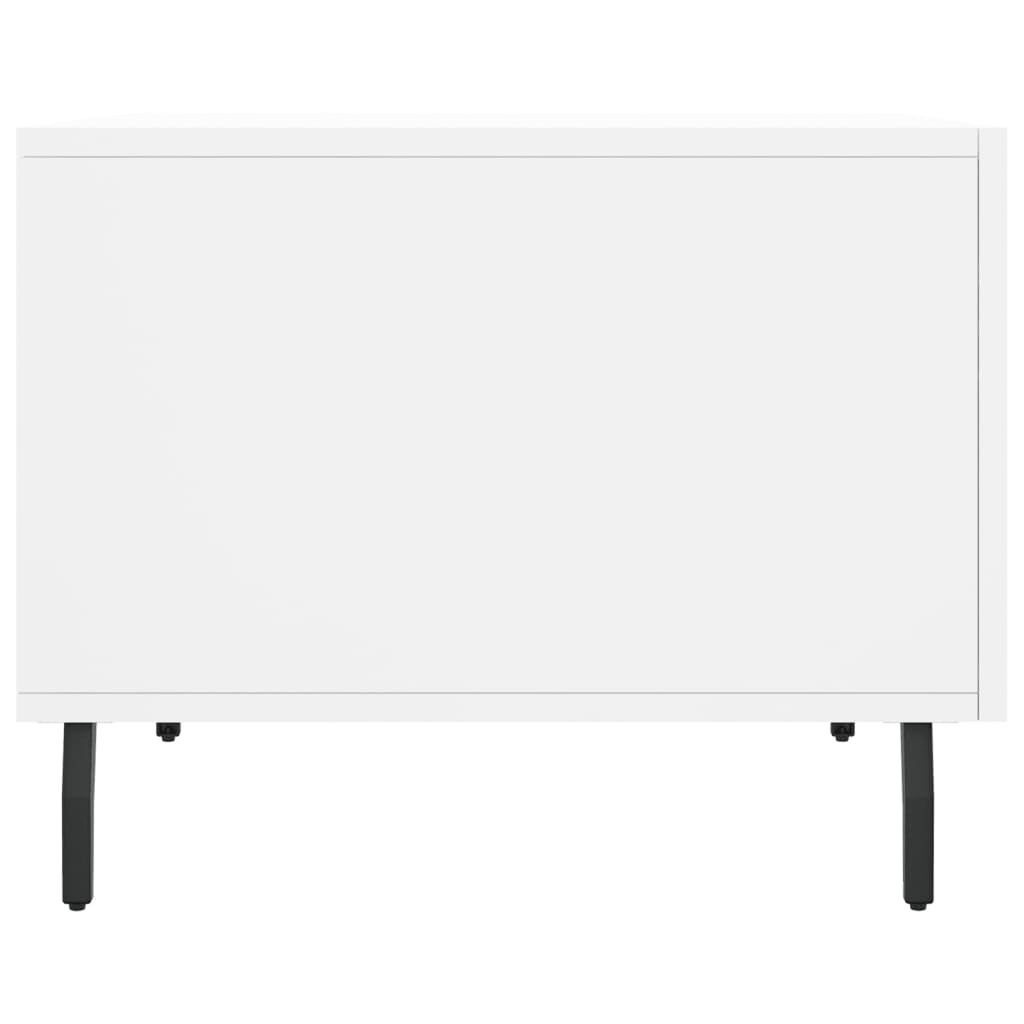 Table basse blanc 50x50x40 cm bois d’ingénierie - Tables basses