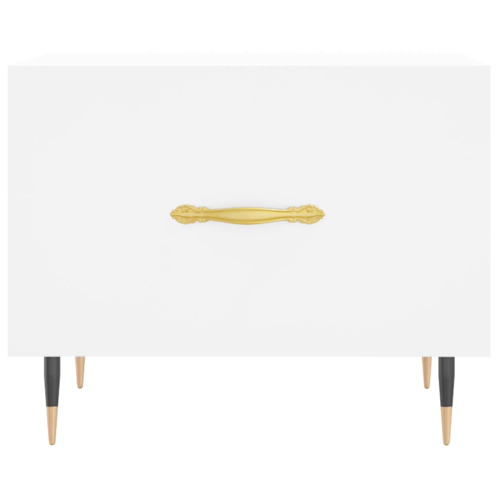 Table basse blanc 50x50x40 cm bois d’ingénierie - Tables basses