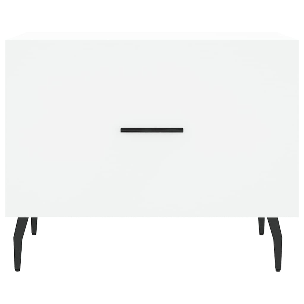 Table basse blanc 50x50x40 cm bois d’ingénierie - Tables basses