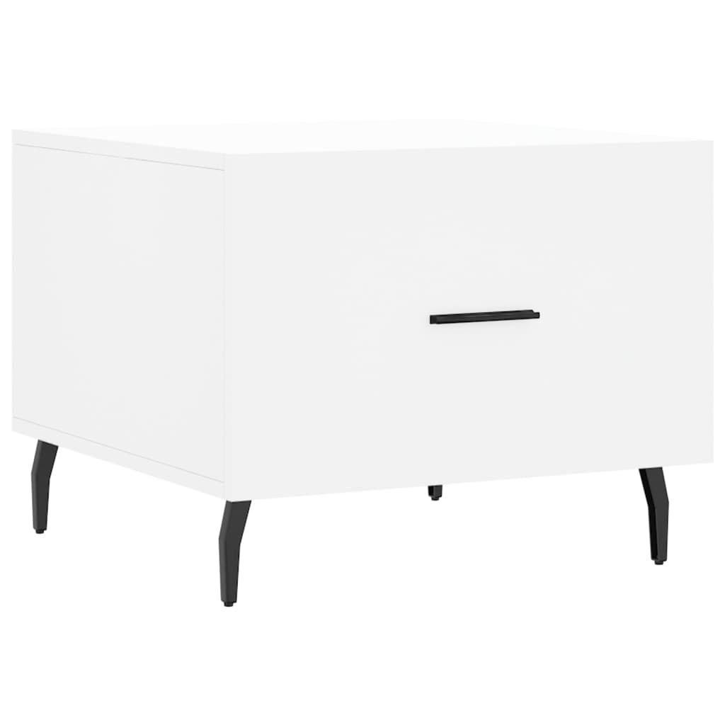 Table basse blanc 50x50x40 cm bois d’ingénierie - Tables basses
