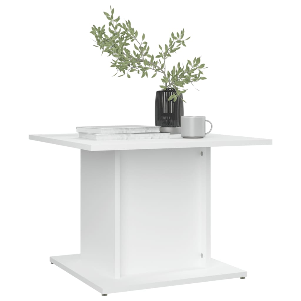 Table basse blanc 55,5x55,5x40 cm bois d’ingénierie - Tables basses
