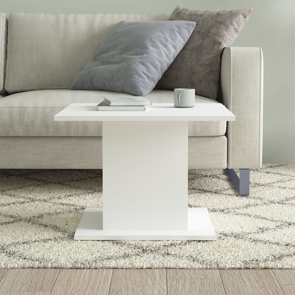 Table basse blanc 55,5x55,5x40 cm bois d’ingénierie - Tables basses