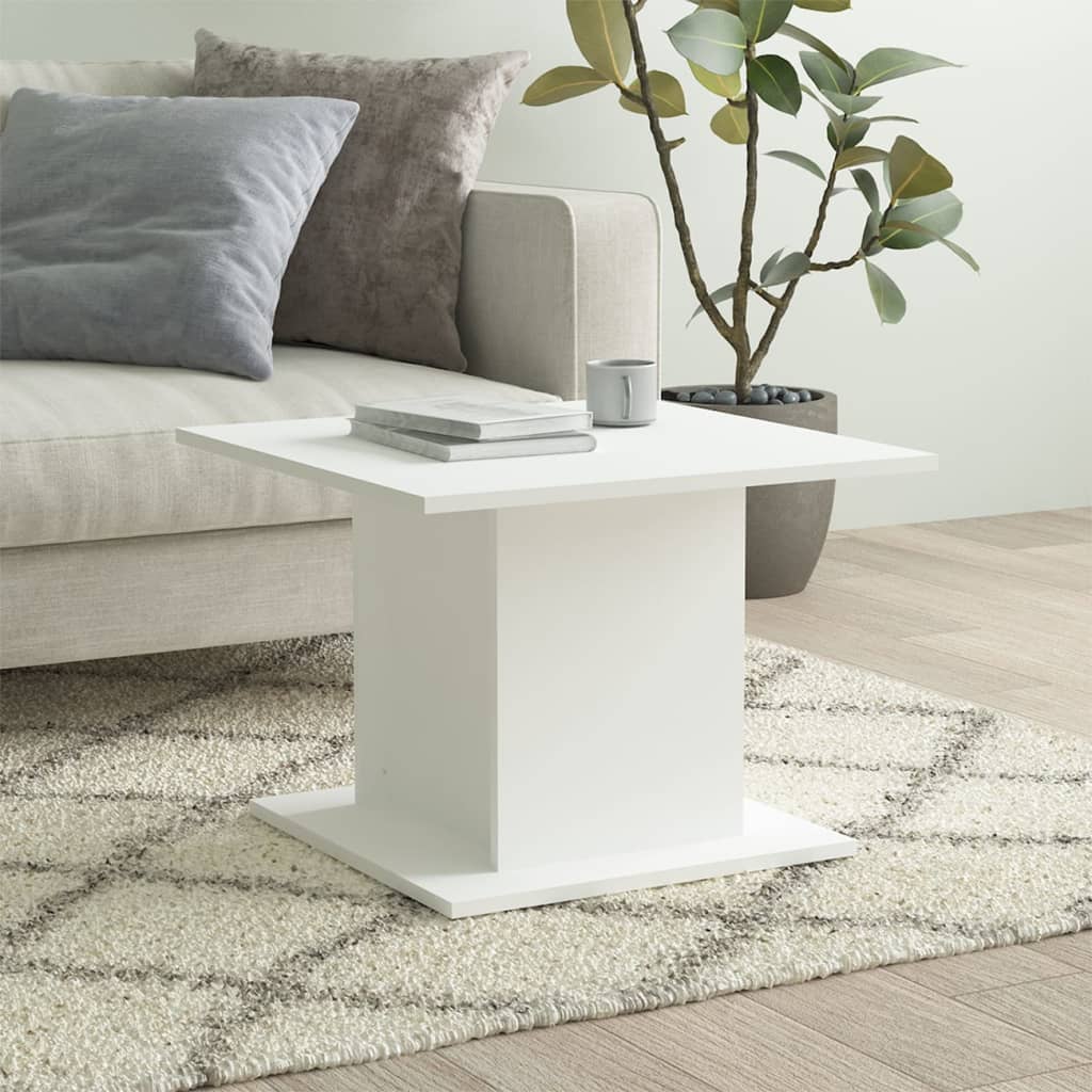 Table basse blanc 55,5x55,5x40 cm bois d’ingénierie - Tables basses