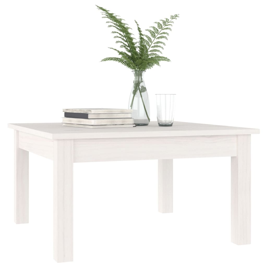 Table basse Blanc 55x55x30 cm Bois massif de pin - Tables basses