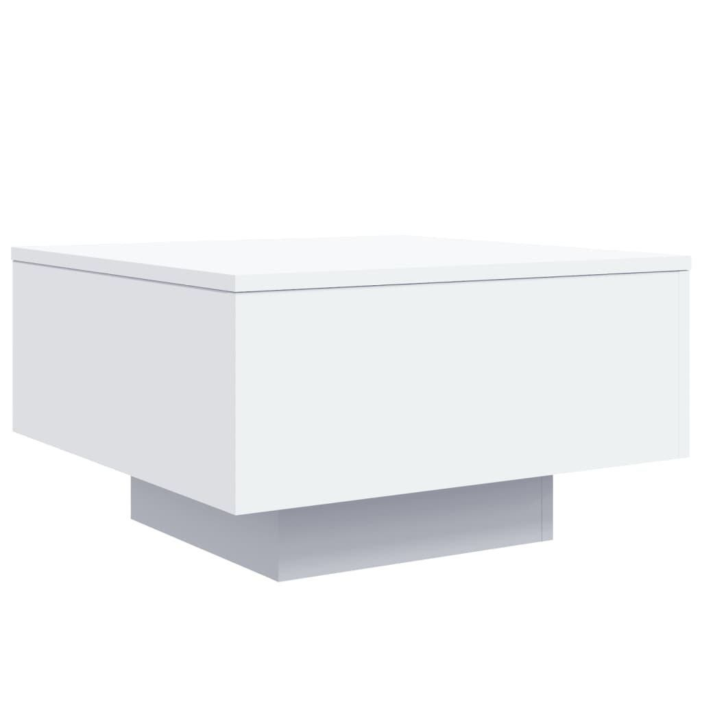 Table basse blanc 55x55x31 cm bois d’ingénierie - Tables basses