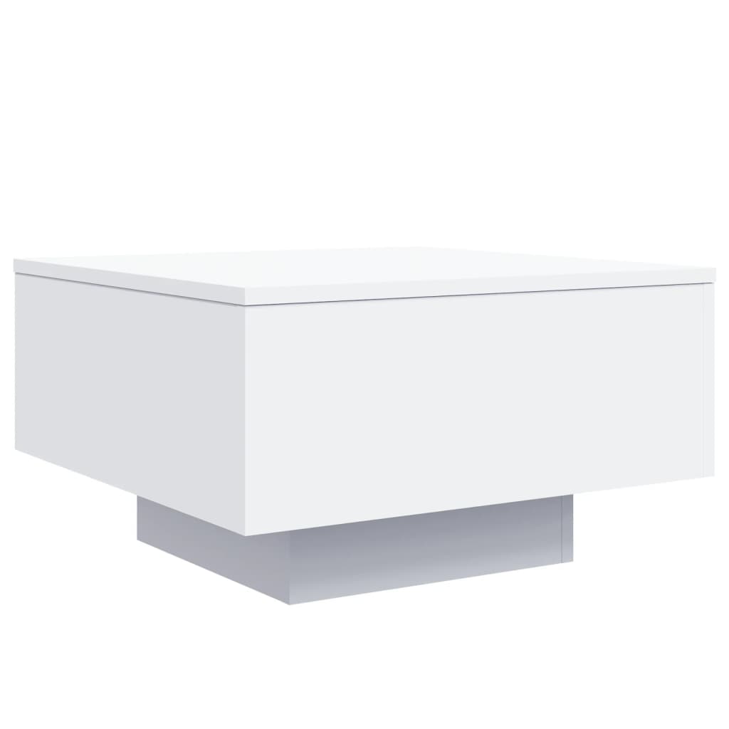 Table basse blanc 55x55x31 cm bois d’ingénierie - Tables basses