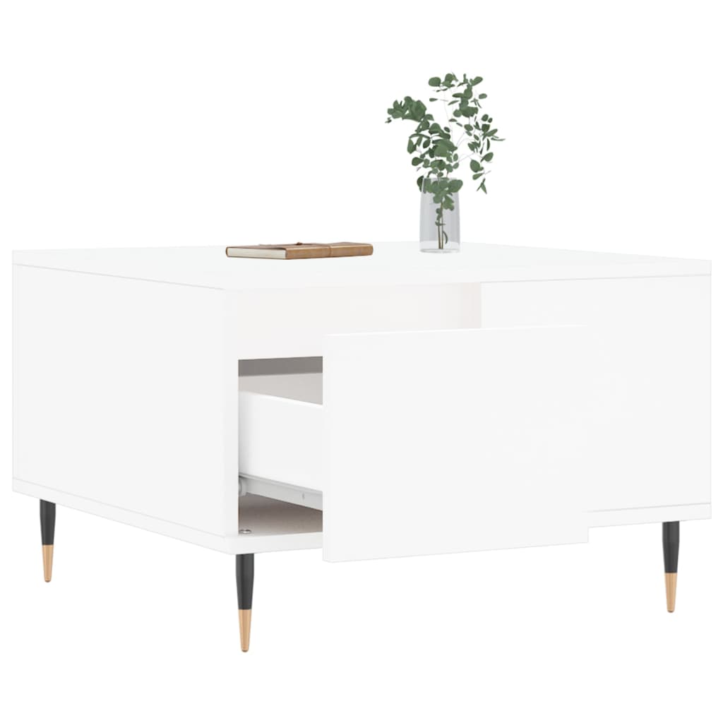 Table basse blanc 55x55x36,5 cm bois d’ingénierie - Tables basses