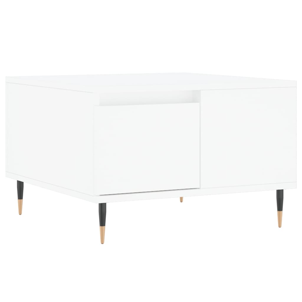 Table basse blanc 55x55x36,5 cm bois d’ingénierie - Tables basses