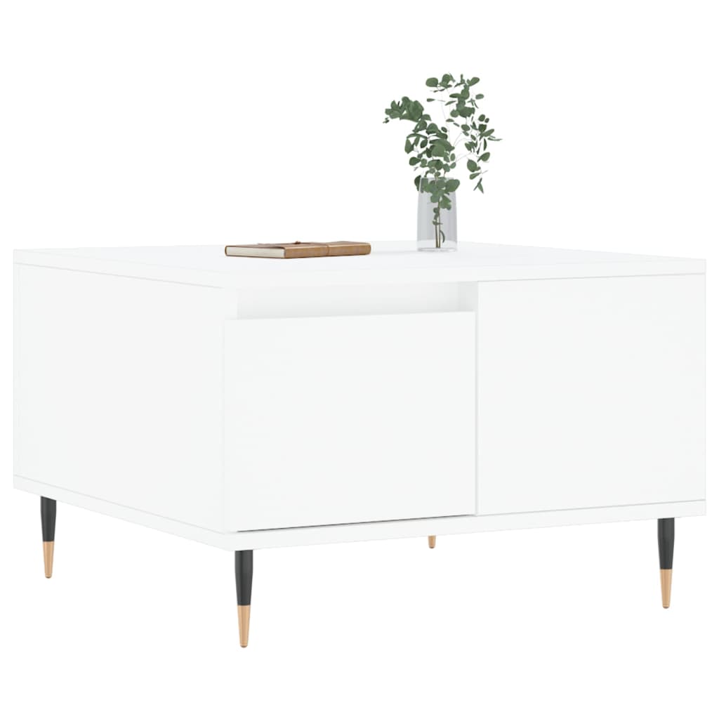 Table basse blanc 55x55x36,5 cm bois d’ingénierie - Tables basses
