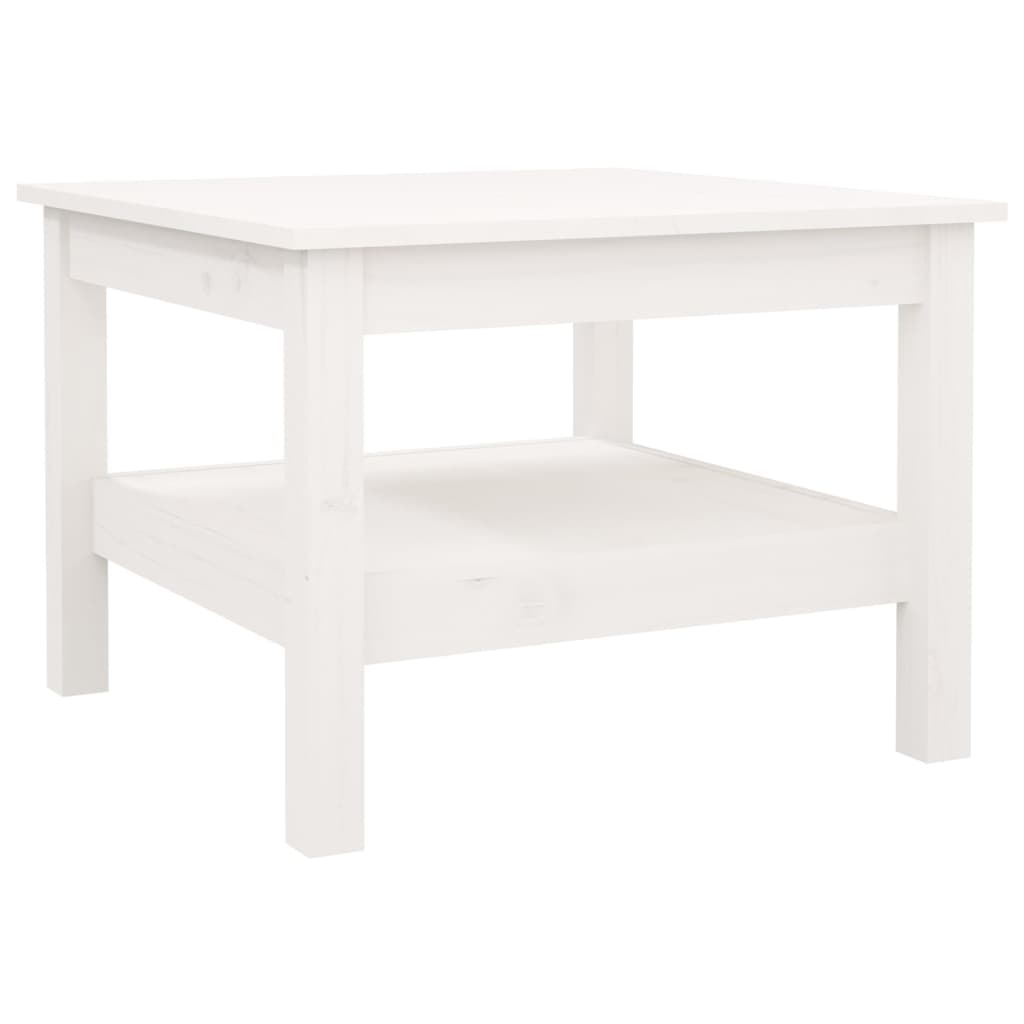 Table basse Blanc 55x55x40 cm Bois massif de pin - Tables basses
