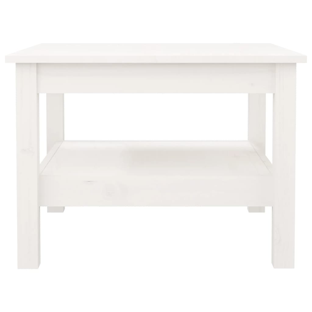 Table basse Blanc 55x55x40 cm Bois massif de pin - Tables basses