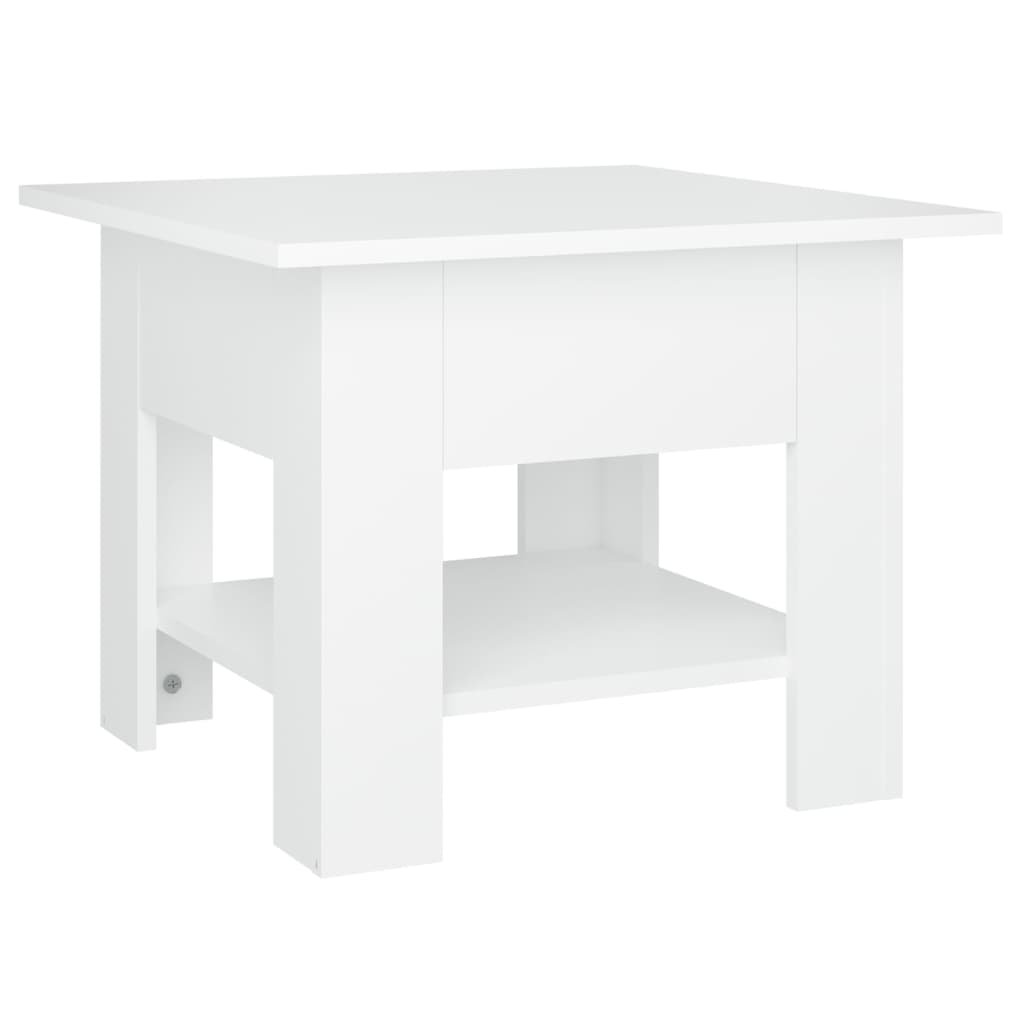 Table basse blanc 55x55x42 cm bois d’ingénierie - Tables basses