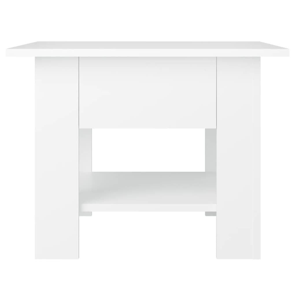 Table basse blanc 55x55x42 cm bois d’ingénierie - Tables basses