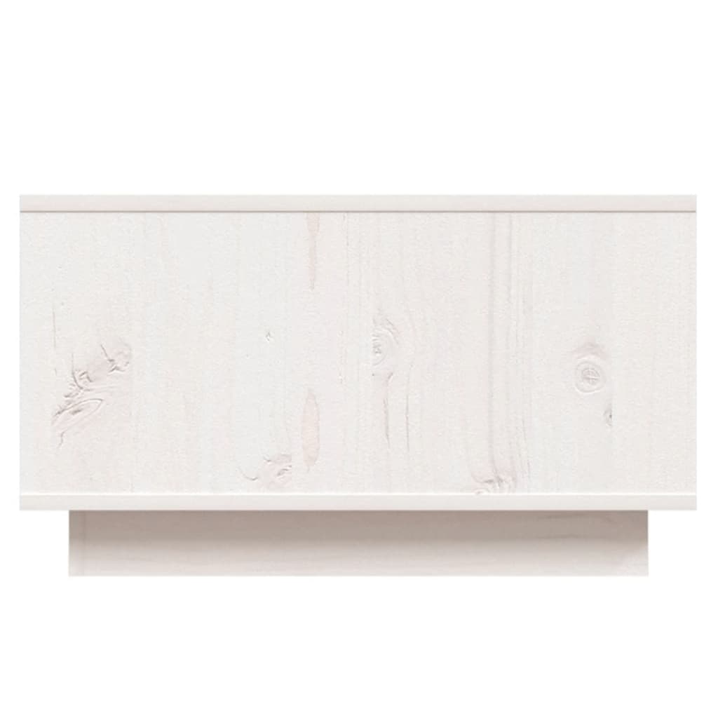 Table basse Blanc 55x56x32 cm Bois massif de pin - Tables basses