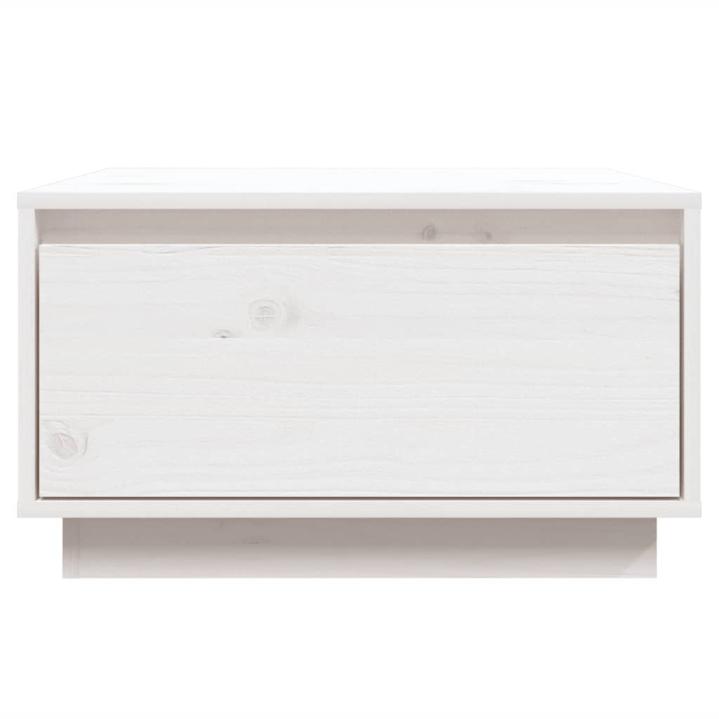 Table basse Blanc 55x56x32 cm Bois massif de pin - Tables basses