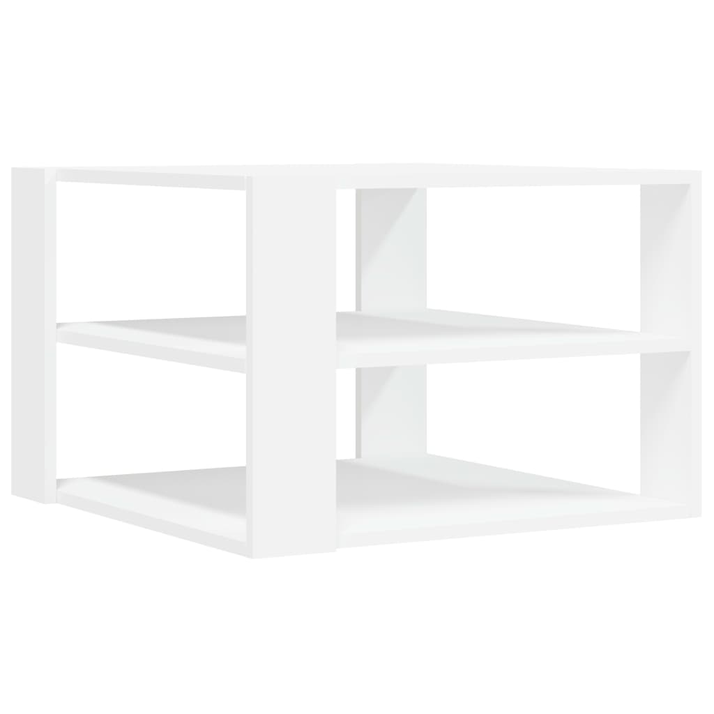 Table basse blanc 59,5x59,5x40 cm bois d’ingénierie - Tables basses