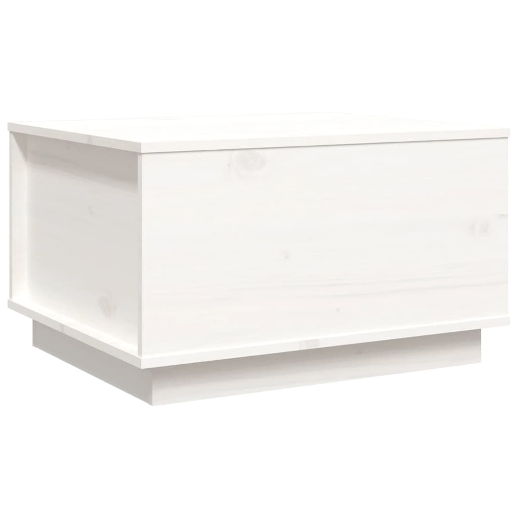 Table basse Blanc 60x50x35 cm Bois massif de pin - Tables basses