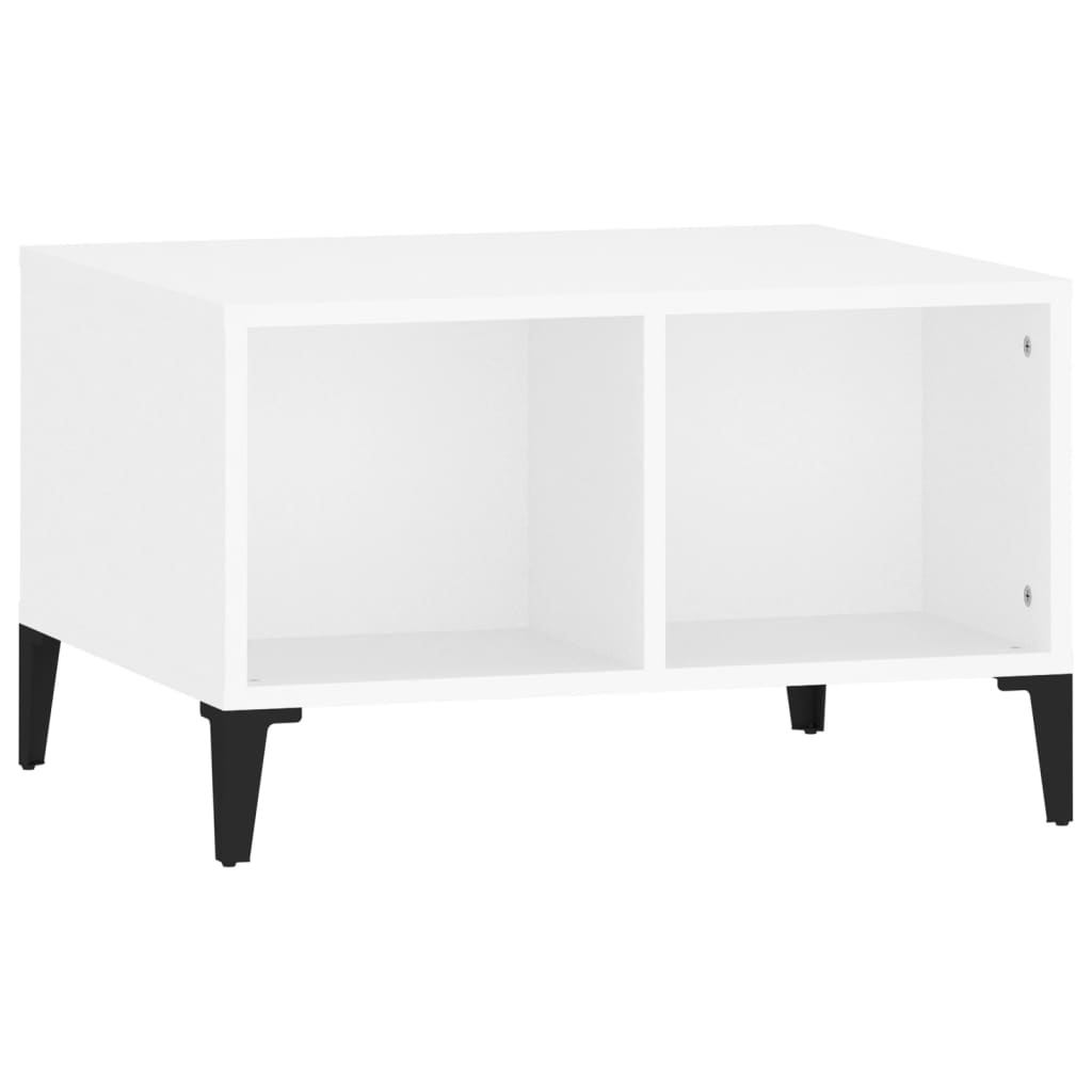 Table basse Blanc 60x50x36,5 cm Bois d’ingénierie - Tables basses