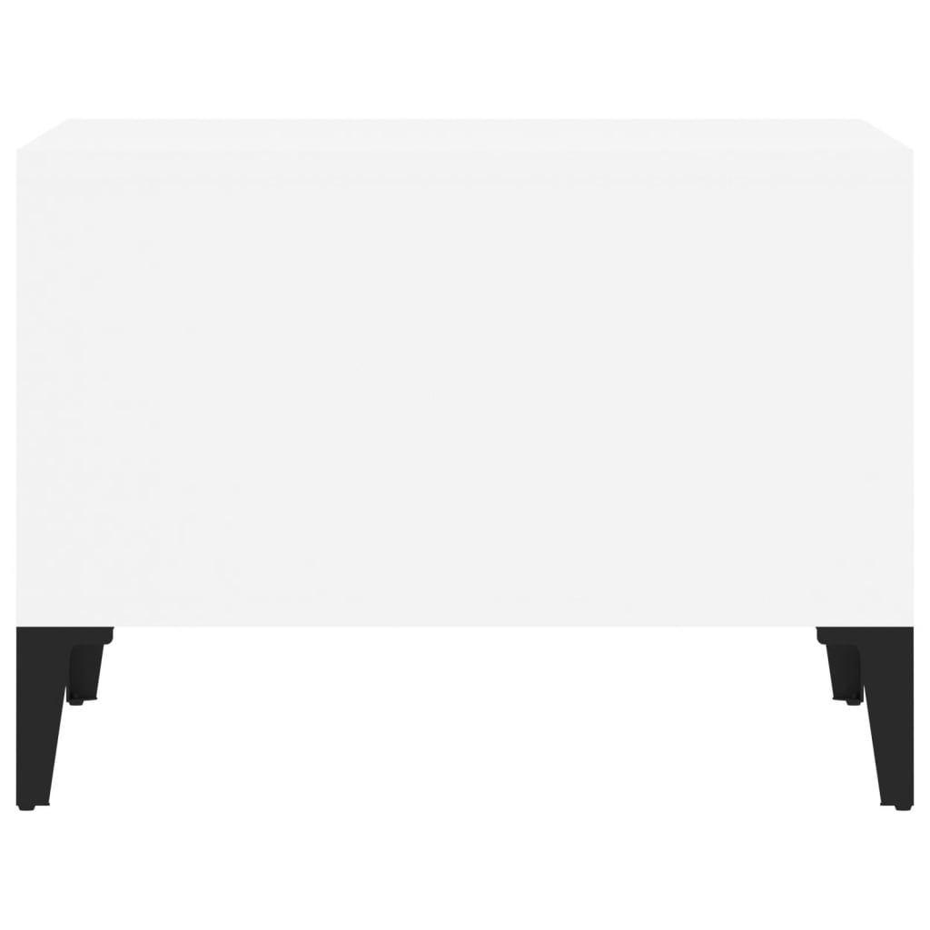 Table basse Blanc 60x50x36,5 cm Bois d’ingénierie - Tables basses