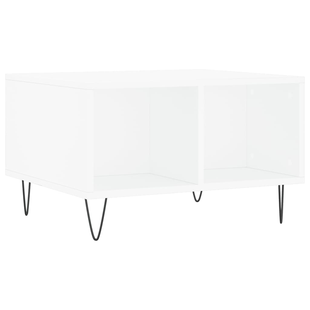 Table basse Blanc 60x50x36,5 cm Bois d’ingénierie - Tables basses