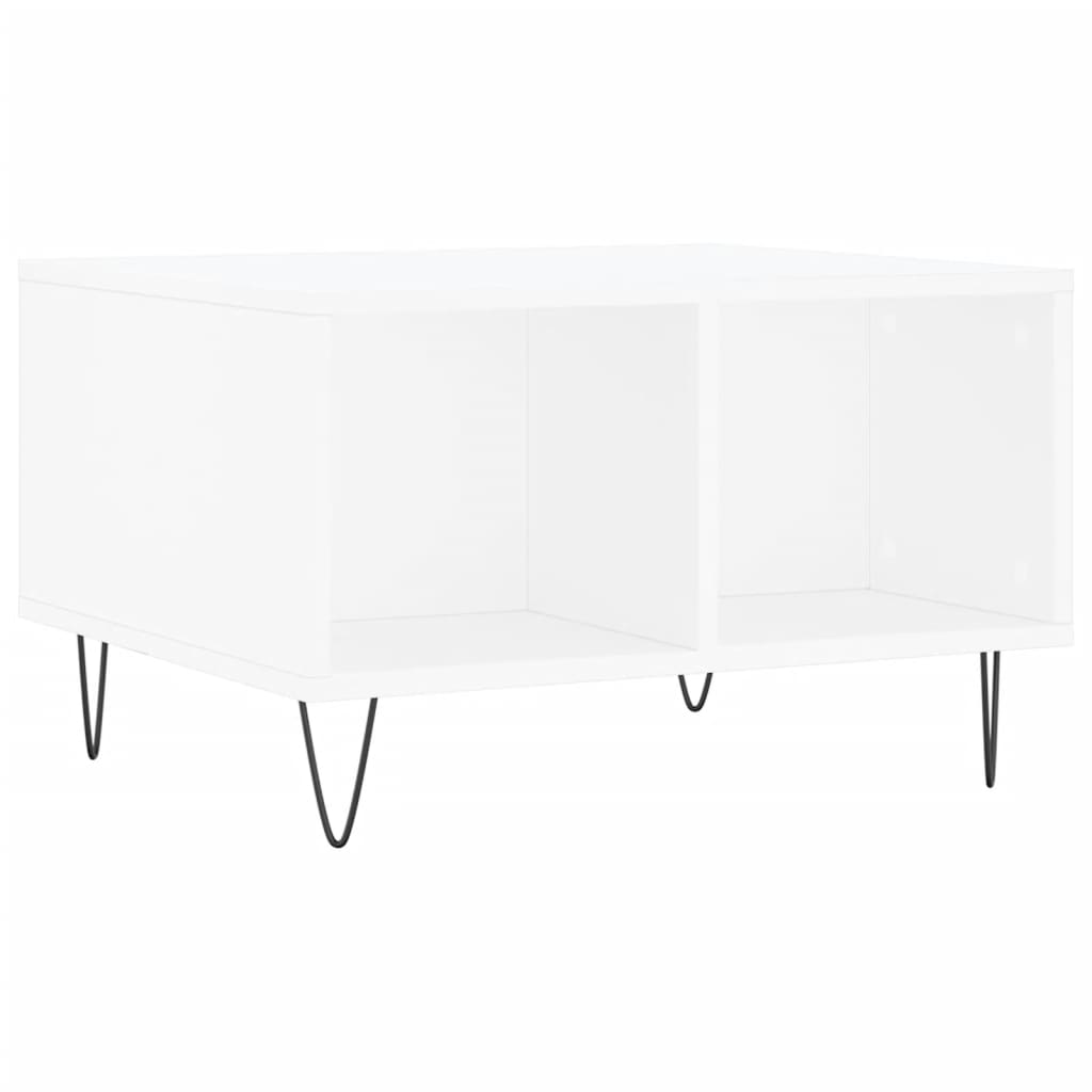 Table basse Blanc 60x50x36,5 cm Bois d’ingénierie - Tables basses