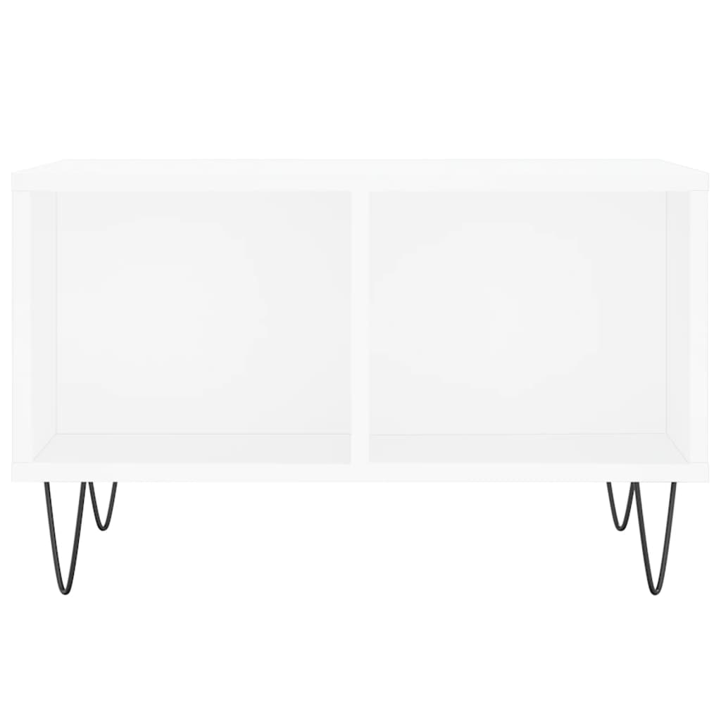 Table basse Blanc 60x50x36,5 cm Bois d’ingénierie - Tables basses