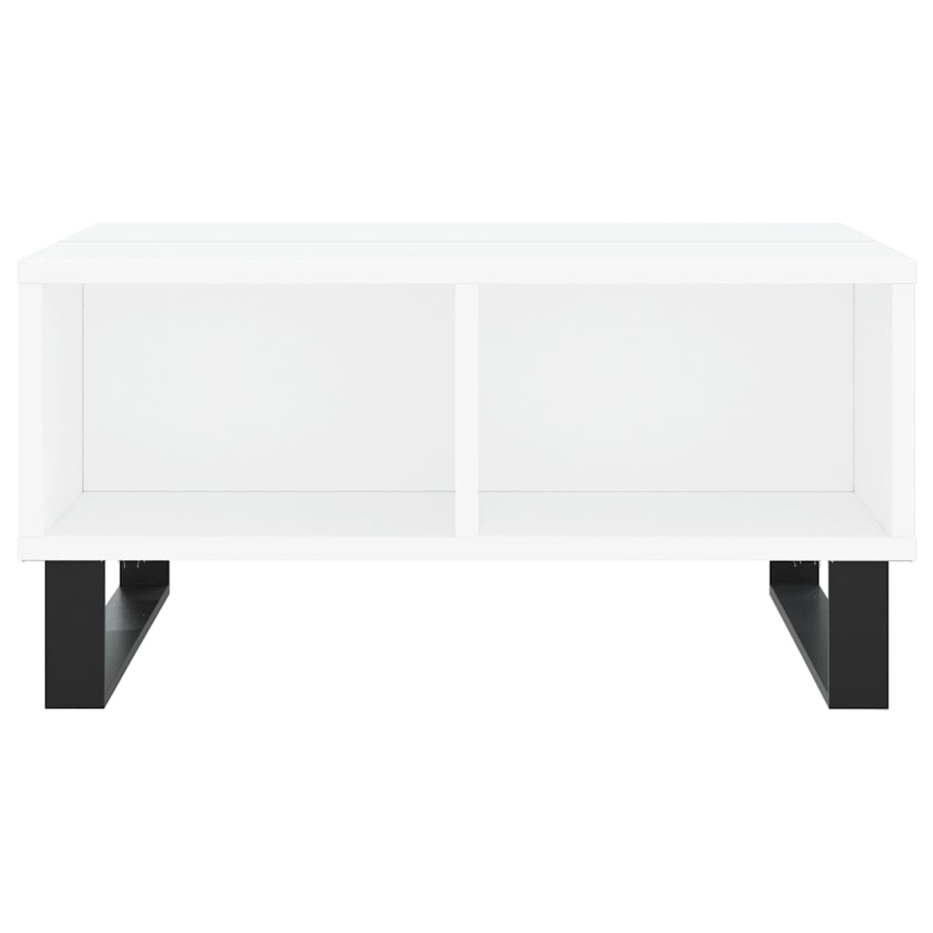 Table basse blanc 60x60x30 cm bois d’ingénierie - Tables basses