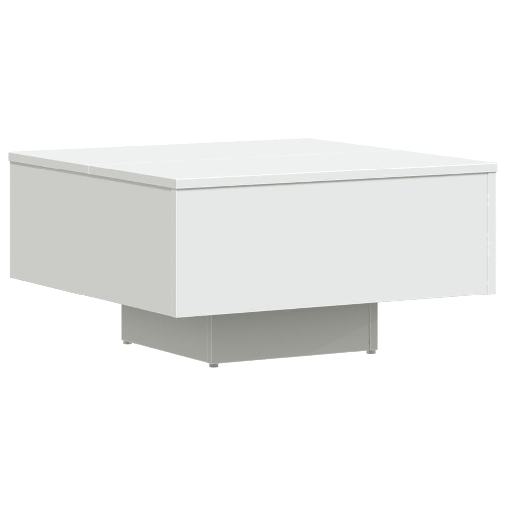 Table basse blanc 60x60x31,5 cm bois d’ingénierie - Tables basses