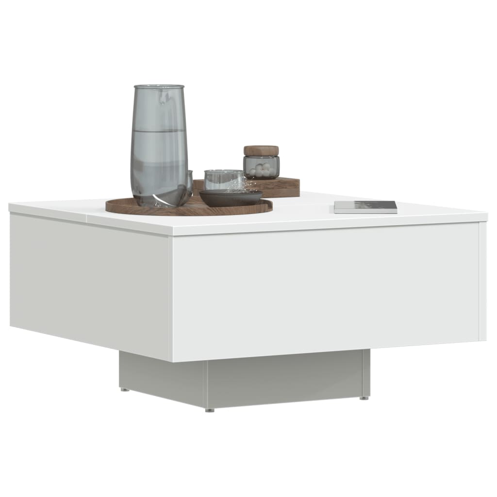 Table basse blanc 60x60x31,5 cm bois d’ingénierie - Tables basses