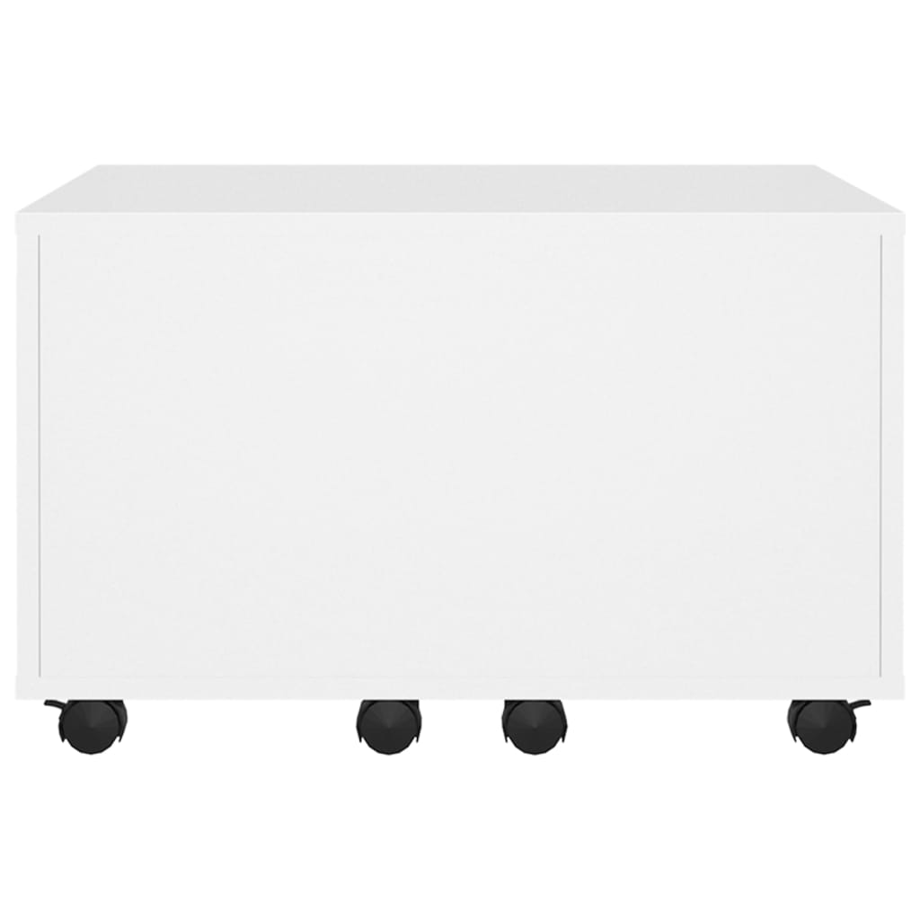 Table basse blanc 60x60x38 cm bois d’ingénierie - Tables basses
