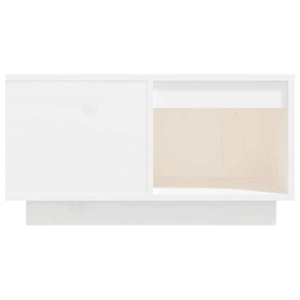 Table basse Blanc 60x61x32,5 cm Bois massif de pin - Tables basses