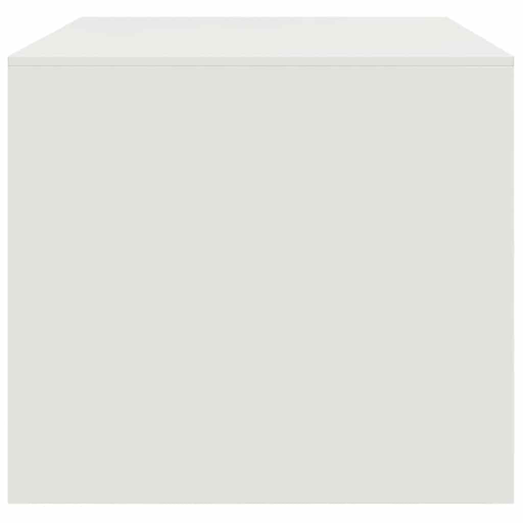 Table basse blanc 67x50x44 cm acier - Tables basses