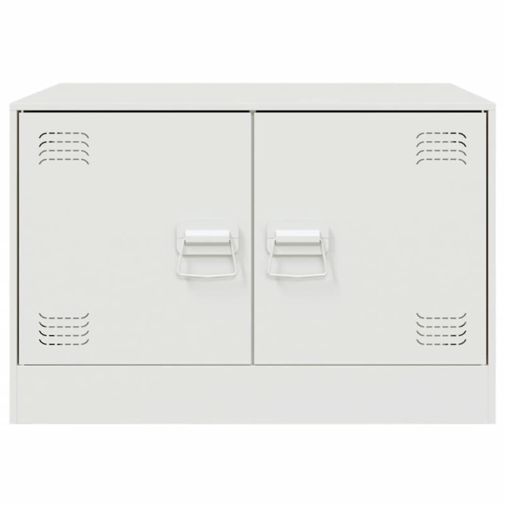 Table basse blanc 67x50x44 cm acier - Tables basses