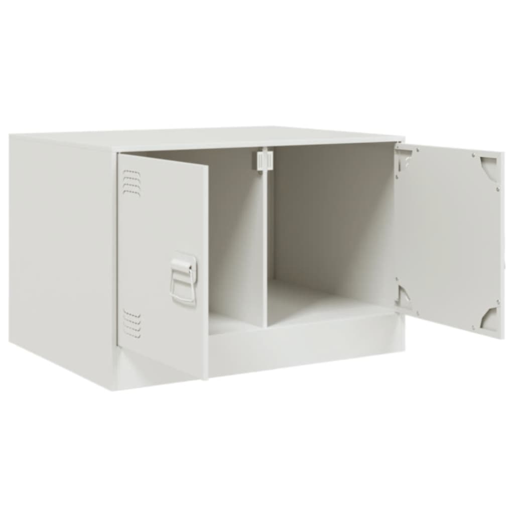 Table basse blanc 67x50x44 cm acier - Tables basses