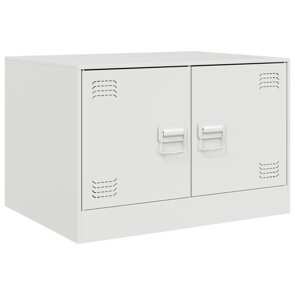Table basse blanc 67x50x44 cm acier - Tables basses