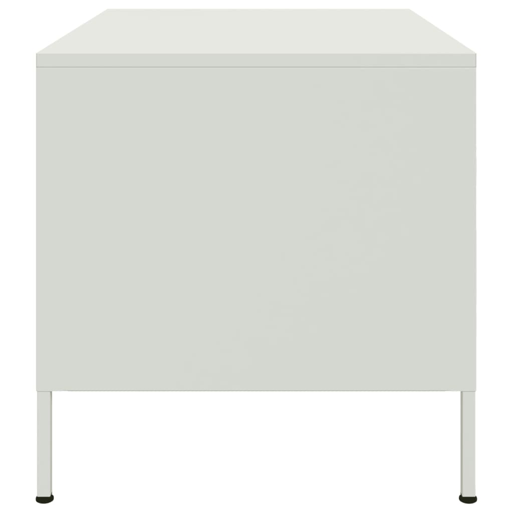 Table basse blanc 68x50x50,5 cm acier - Tables basses