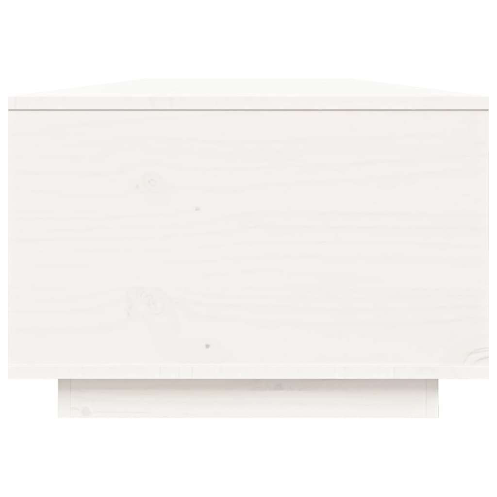 Table basse Blanc 80x50x35,5 cm Bois massif de pin - Tables basses