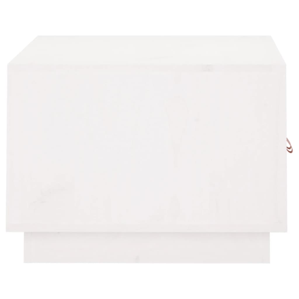Table basse Blanc 80x50x35 cm Bois massif de pin - Tables basses